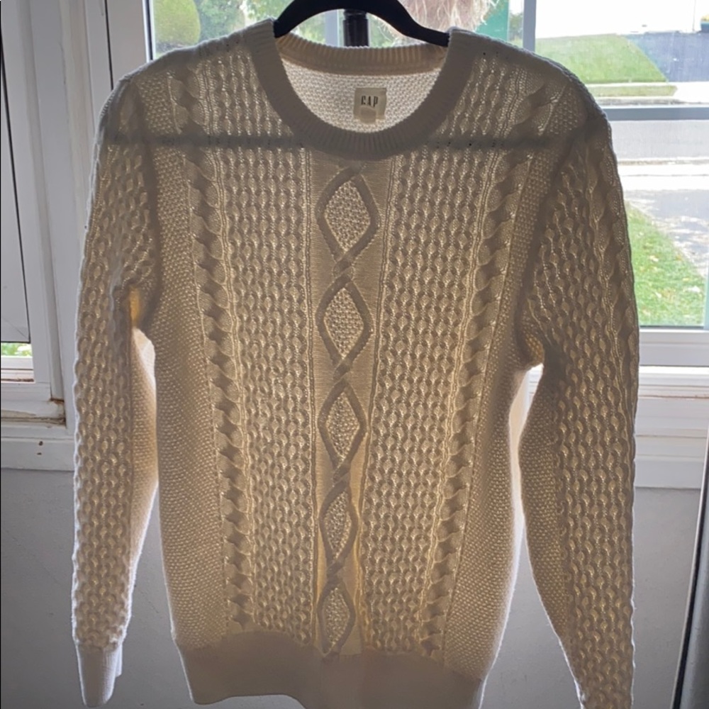 Cream cable knit sweater